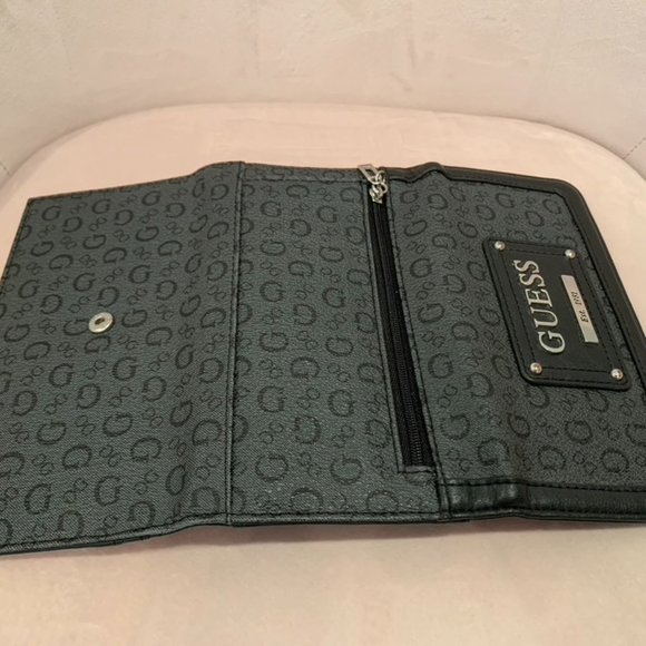 Gray and Black Guess Envelope Wallet - Picture 4 of 5